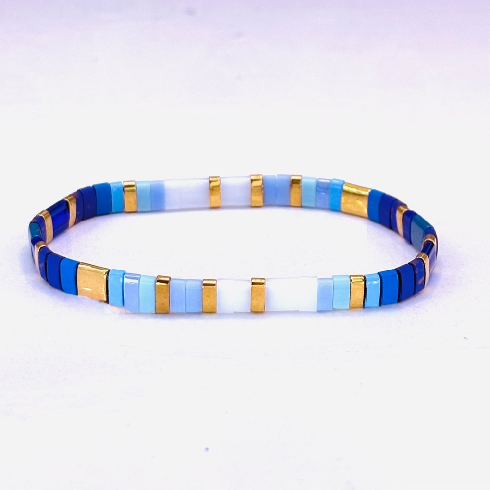 Miyuki Tila Bead Stretch Bracelet